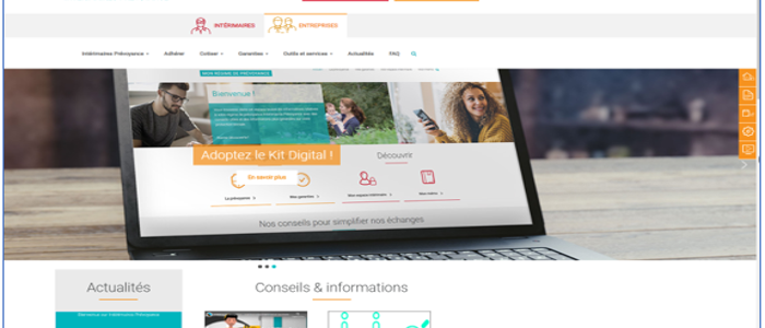 La page d’accueil du site Intérimaires Prévoyance fait peau neuve